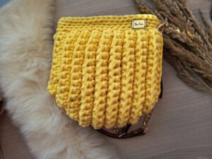 Crossbody háčkovaná kabelka Yellow