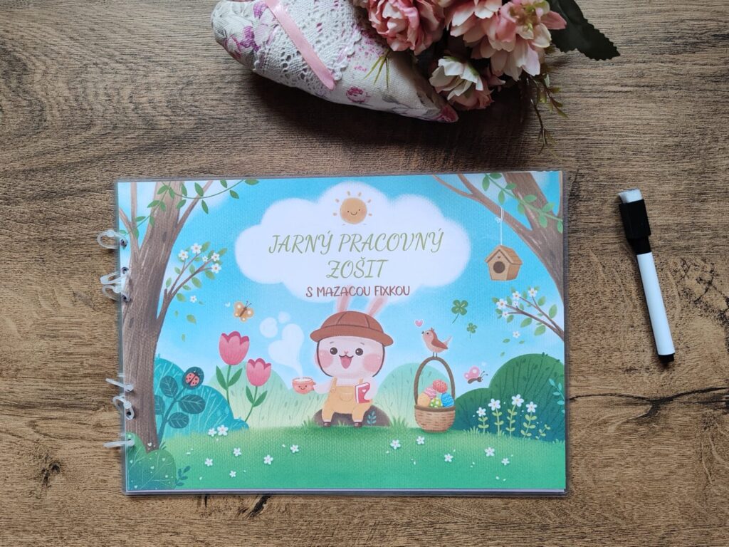 🪻🐇🌷Jarný pracovný zošit s mazacou fixkou🌷🐇🪻