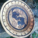 Vikingská miska - Hugin a Munin - Viking wooden bowl