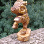 Gullinbursti - soška - Viking woden statue