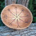 Kolo roka - miska - Wheel of the year - wooden bowl