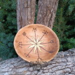 Kolo roka - miska - Wheel of the year - wooden bowl
