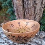 Kolo roka - miska - Wheel of the year - wooden bowl