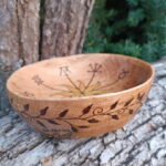 Kolo roka - miska - Wheel of the year - wooden bowl
