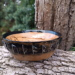 Vikingská miska s runami Futhark - Viking wooden bowl with Futhark runes