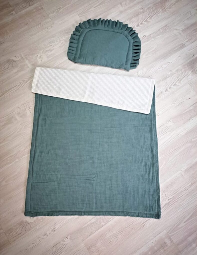 Mušelínový set do kočíka,  postieľky
