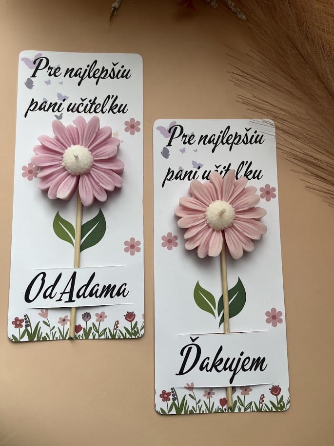 Sójová sviečka pre pani učiteľku