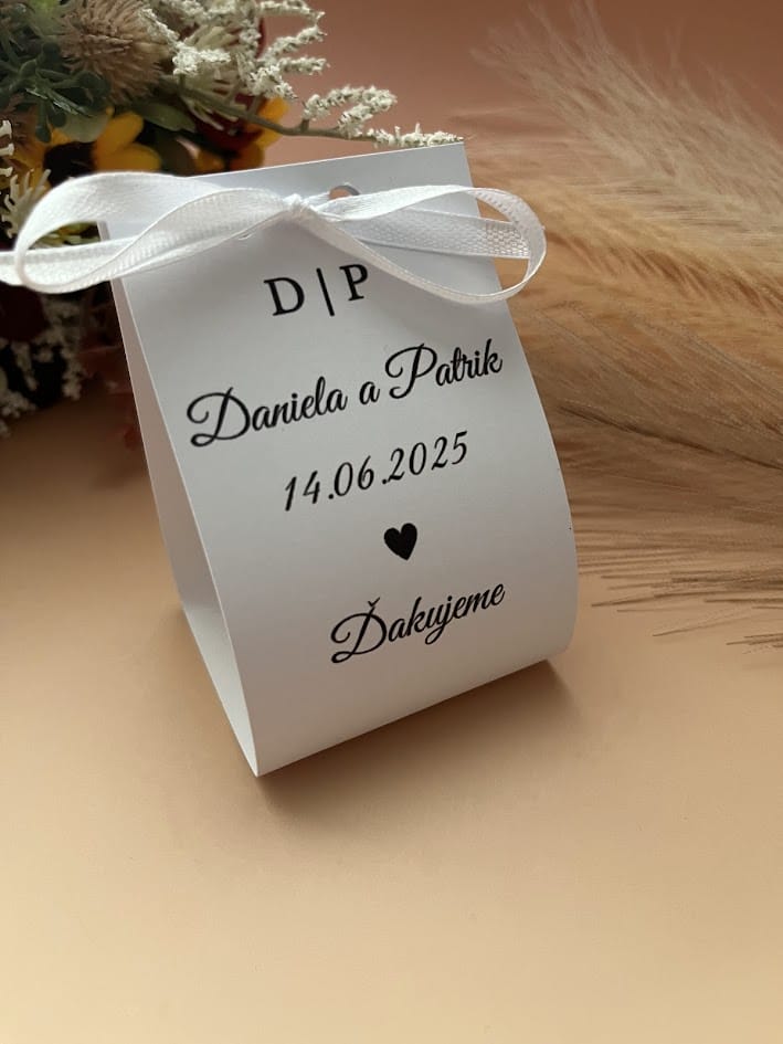 Svadobná sójová sviečka - s personalizovaným balením