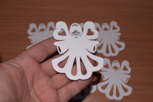 vianocni anjelici na zavesenie sada 6 ks 3d tlacene ozdoby na stromcek gravit 2